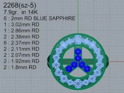 Circle Car Sign Ring 2268 3D print model purchase