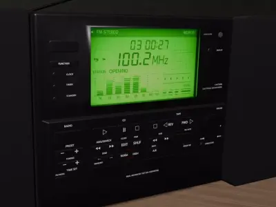 Japanese Radio ZE5 3DModel Low-poly 3D model