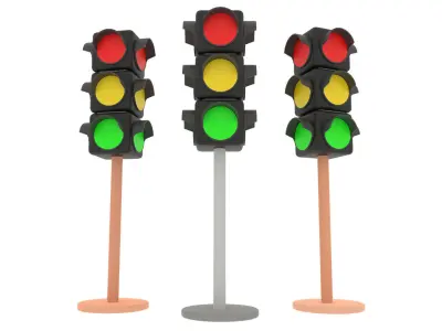 Traffic Light 3D model 19