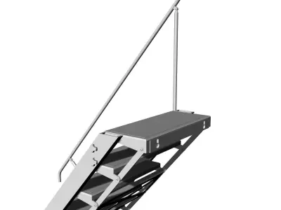 Articulated Military Vehicle Boarding Ladder  3D model