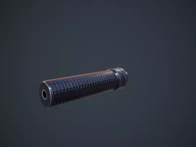 Military Suppressor Game Ready Unreal-Unity Low-poly 3D model