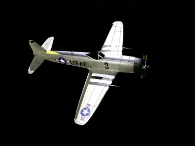 WWII USA Style Fighter Plane Free 3D model