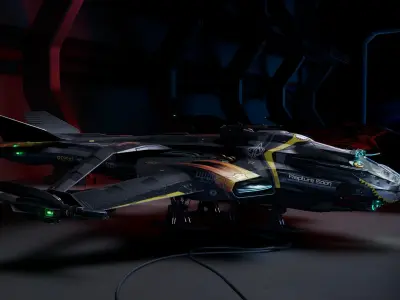 Realistic Space Superiority Fighter Low-poly 3D model