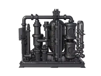Industrial Sci Fi Engine - science fiction Engine - engine  3D print model