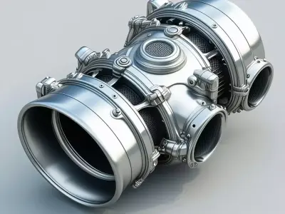 SciFi Engine HighDetail 3D Model Low-poly 3D model