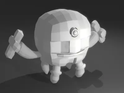 Scifi Robot GR01 3D Model Low-poly 3D model