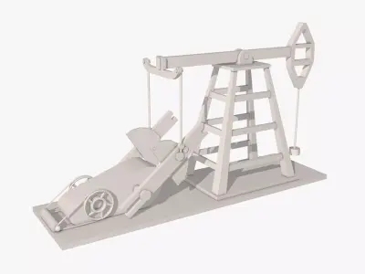 Oil Pump Jack 3D Model 3D model