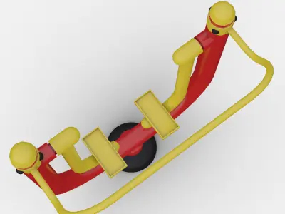 Outdoor fitness Equipment Exercise Single Air Walker 3D model