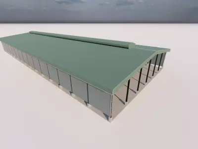 Warehouse-Warehouse Building  3D model purchase