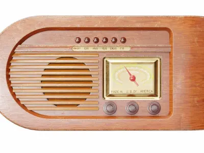 Radio Low-poly 3D model shop