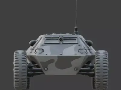 WWII Armored Recon Vehicle 3D Model Low-poly 3D model