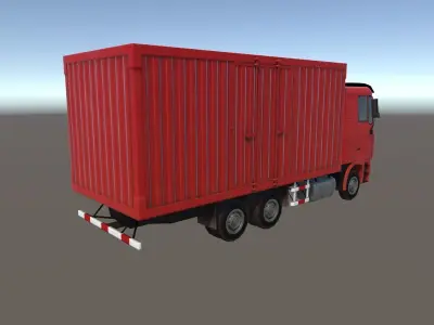 Transport Truck Low-poly 3D model