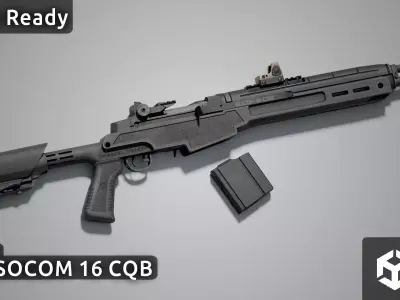 M1A SOCOM 16 CQB Low-poly 3D model