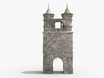Ruined Castle with Ivy 3D model