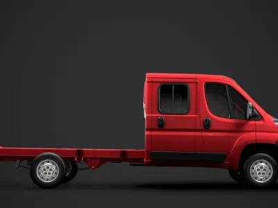 Citroen Jumper Relay Chassis Truck Crew Cab 4035XL WB 2014 3D model