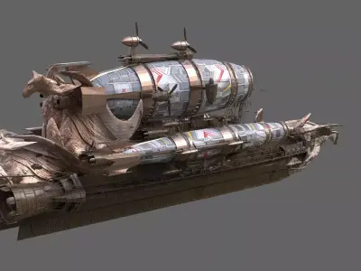 Grand Zeppelin Eagle airship 1 3D model