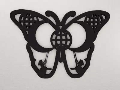 Butterfly Wall Decoration WARAJ20 3D print model
