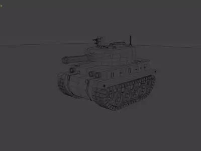 3D Stylized game tank  3D model
