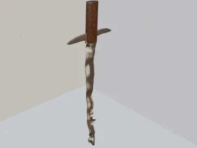 Medival North Europe dagger Low-poly 3D model