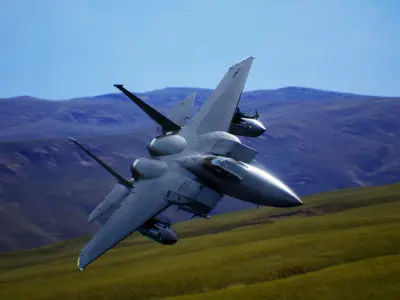 Jet Fighter F-15c Eagle Low-poly 3D model