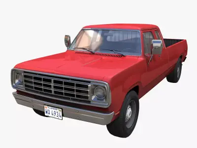 Dodge  Club Cab 1976 pickup Low-poly 3D model