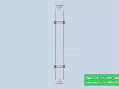 Frp Ro Membrane Housing 4040 Single Pressure Vessel RO System 3D model