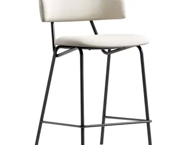 Avignon half-bar chair from DH Low-poly 3D model