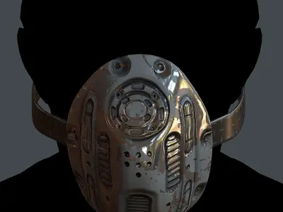 Helmet gas mask scifi military combat Low-poly  Low-poly 3D model purchase