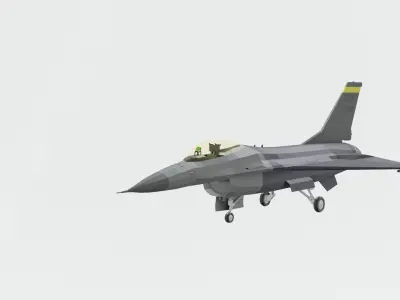 f16 block 50 and 52 low poly stylised Low-poly 3D model