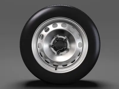 Volkswagen Caddy Panel Van wheel 2017 3D model