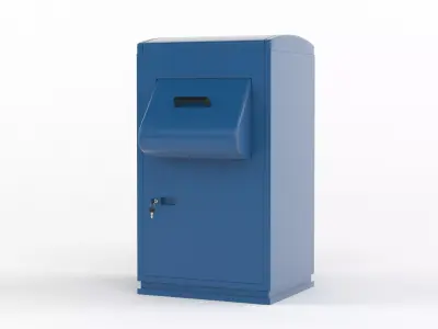 Clothes Recycling Bin Free 3D model