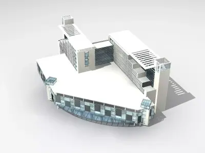 Hotel Building 3D model 59