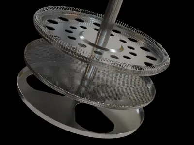 Elegant French Press 3D Model 3D model