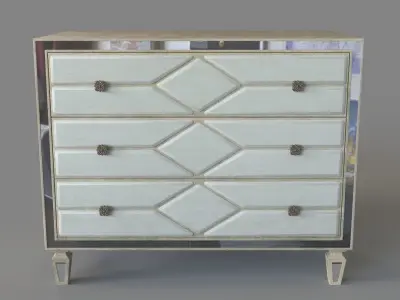 Bedroom Sanctuary Queen of Diamonds Bachelorette Chest 3D model