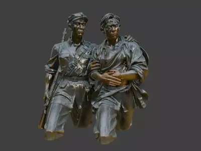 Military sculpture warrior military battle war hero soldier 3D print model 13