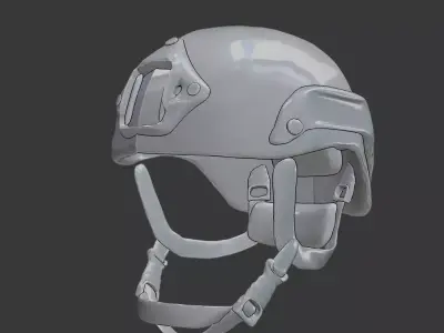 Military Style Helmet 3D Printable  3D print model