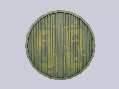 Mayan shield Low-poly 3D model