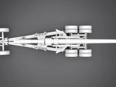 155mm Long Tom Scale Model 3D print model