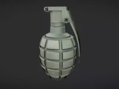 military-style hand grenade 3D model