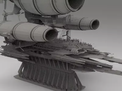 Cathedral Airship 4 3D model 3D model