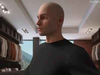  Black Slim Fit Undergarment Worn on Man 