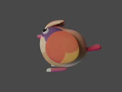 Bird Game Model 01 Low-poly 3D model