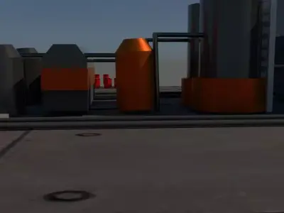 REFINERY EXTRACTION Low-poly 3D model