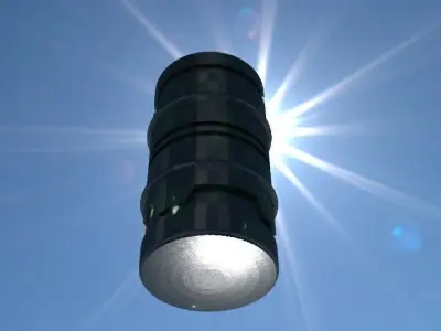Grenade Low-Poly light bulb in sky Low-poly 3D model
