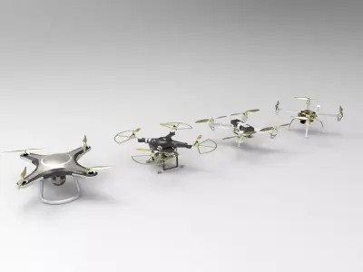 drone type 2 4 variant model 3D model