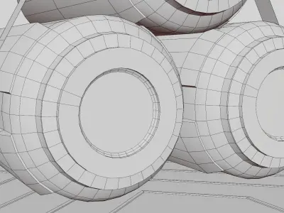 Large battery Game Assets item6 3D model