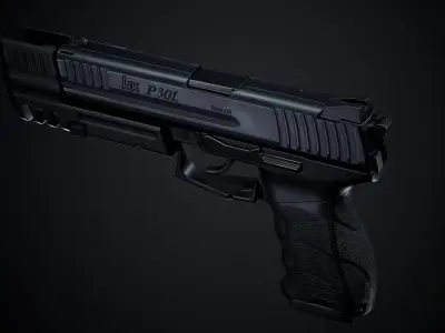 P30L PBR gun Low-poly 3D model