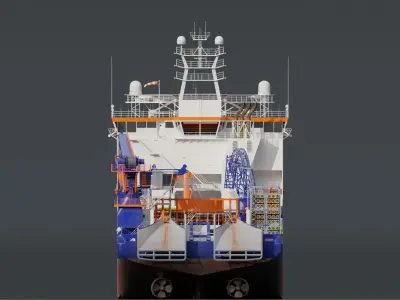 Cable Laying Vessel 3D model