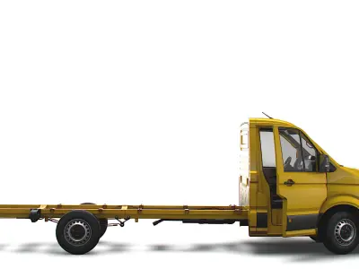 VW Crafter Chassis SingleCab L3 HQInterior 2023 3D model