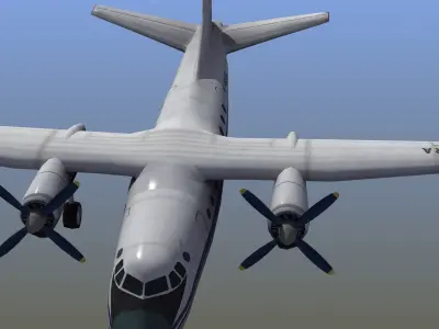 An-24 Coke LD1 Low-poly 3D model